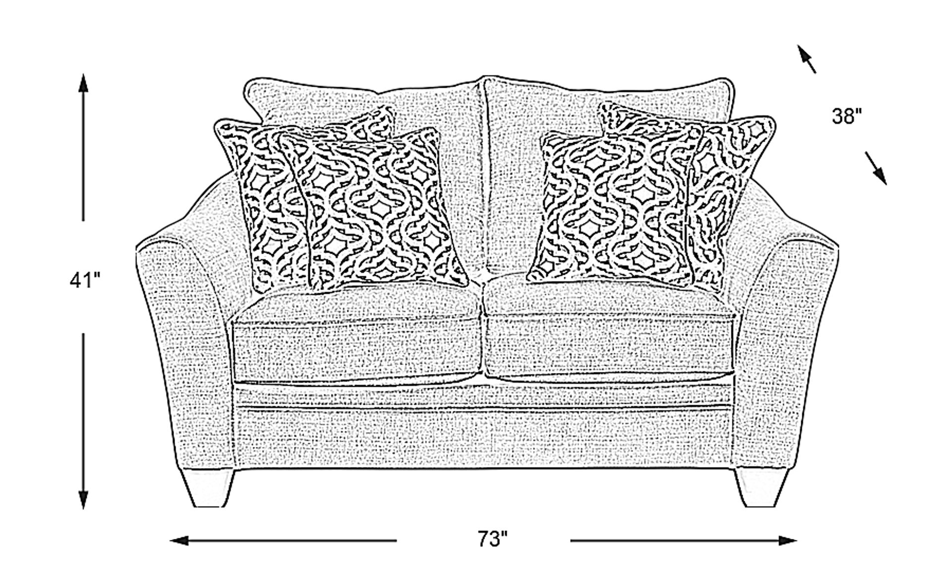 Dimension Image. Please refer to the Dimension Tab on this page for dimension details.