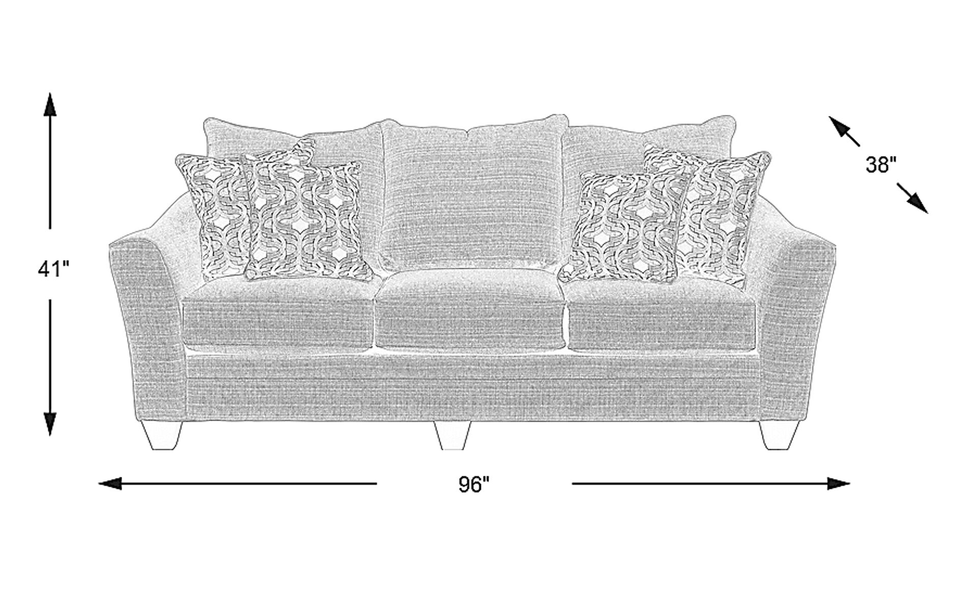 Dimension Image. Please refer to the Dimension Tab on this page for dimension details.