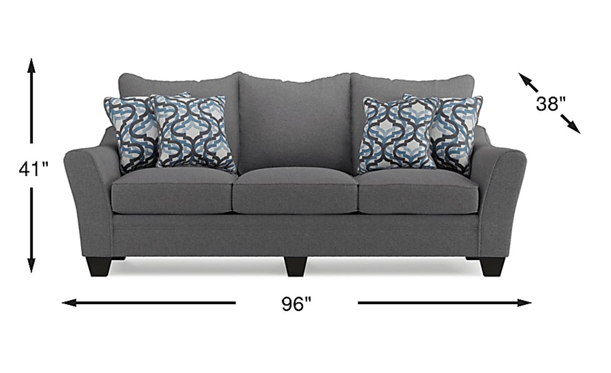Victoria Park Gunmetal Gray Chenille Fabric Sleeper | Rooms to Go