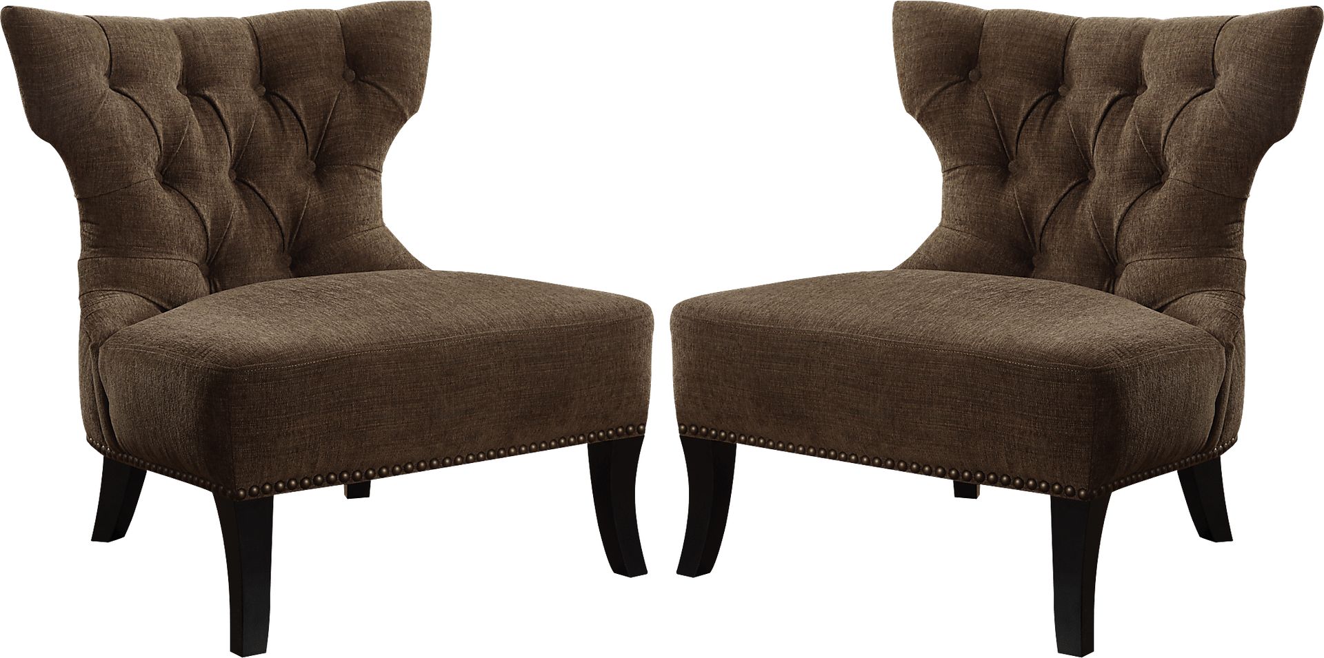 Victory Place Set of 2 Chocolate Chairs - Image 1