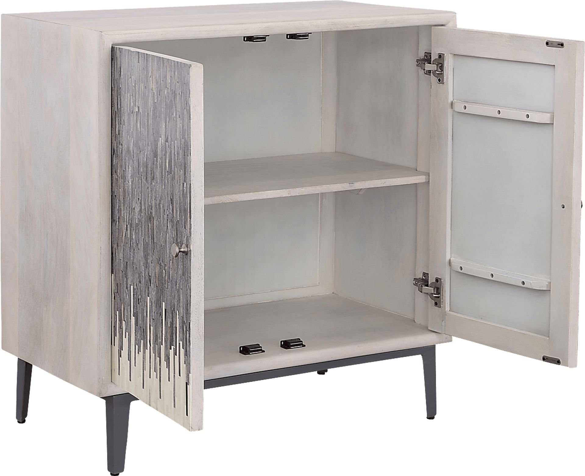 Vidal White 2 Door Credenza - Image 2