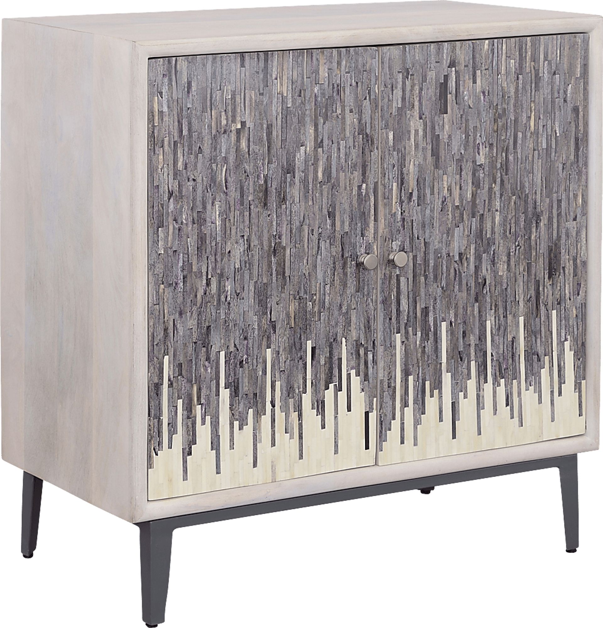 Vidal White 2 Door Credenza - Image 3