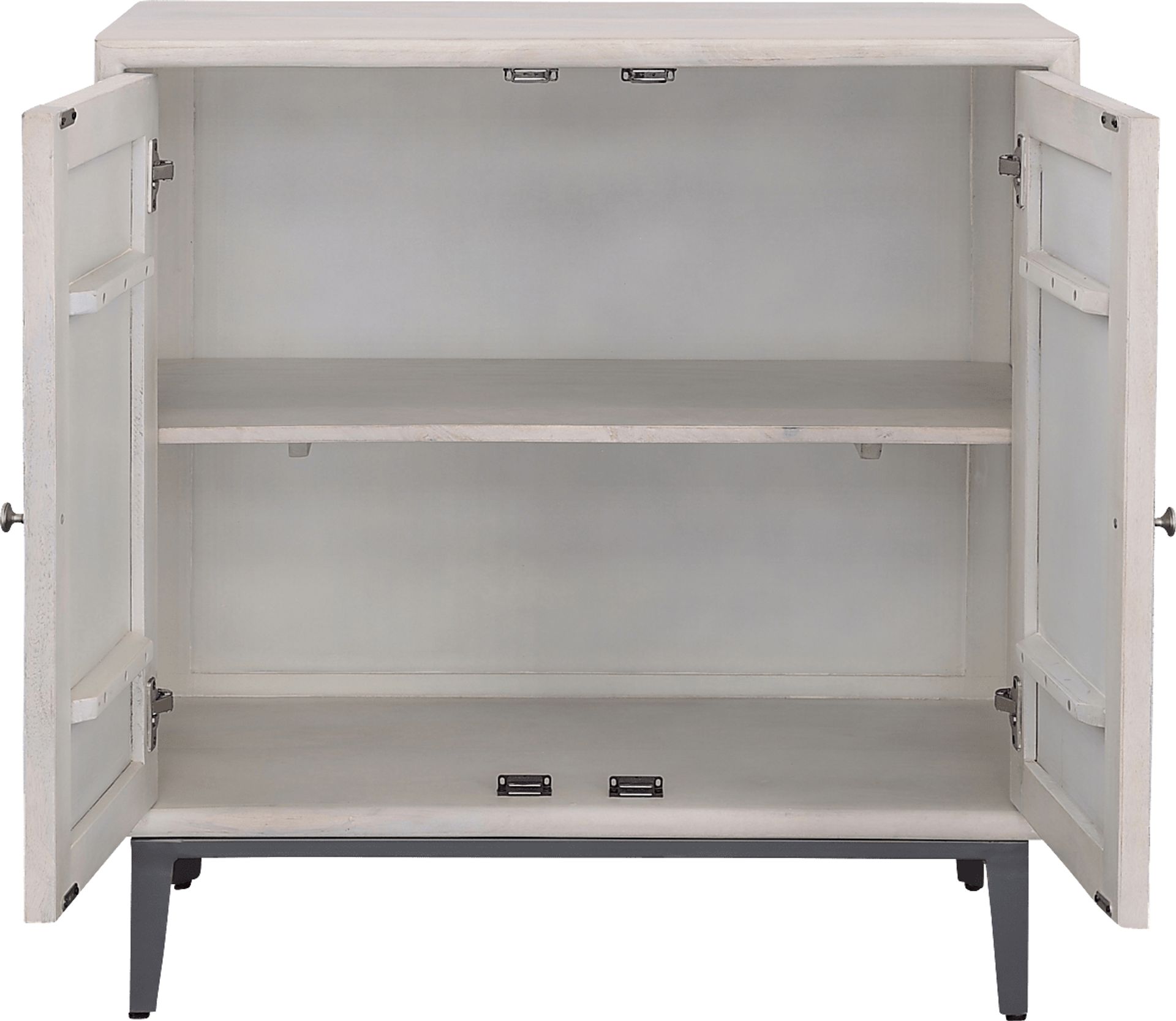 Vidal White 2 Door Credenza - Image 4