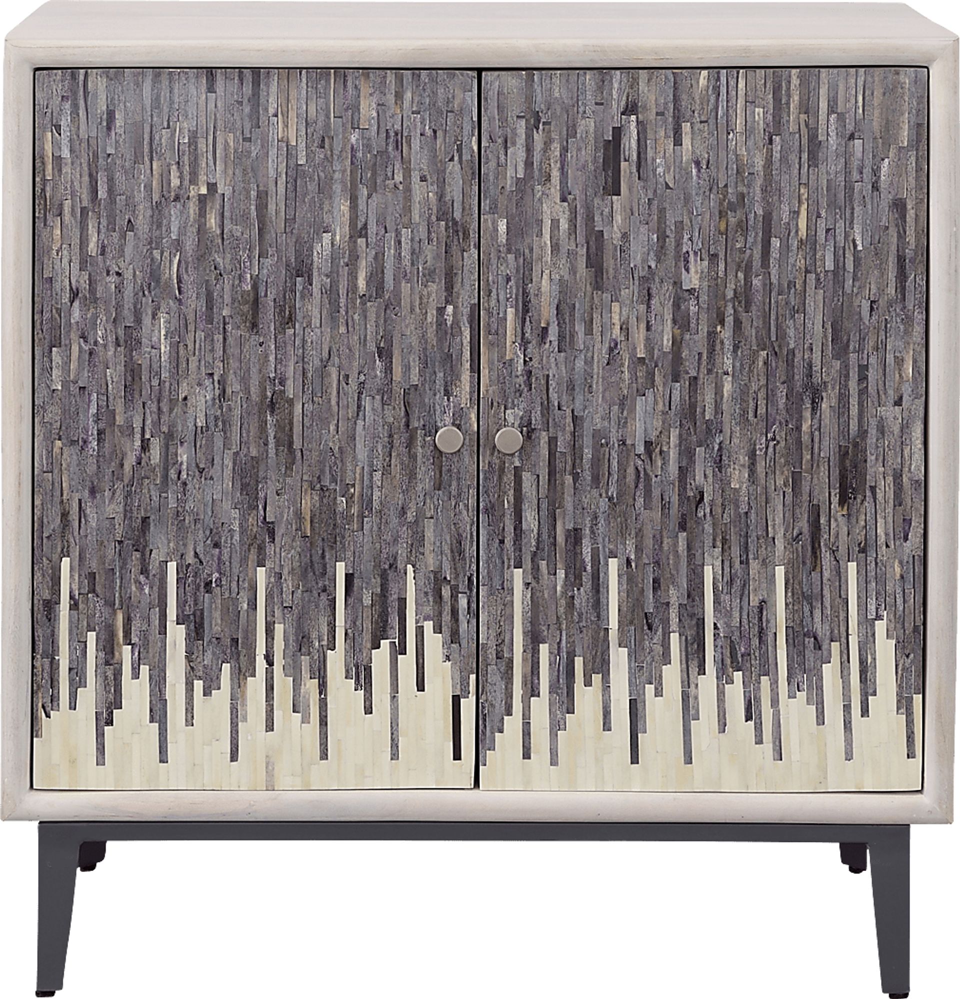 Vidal White 2 Door Credenza - Image 1