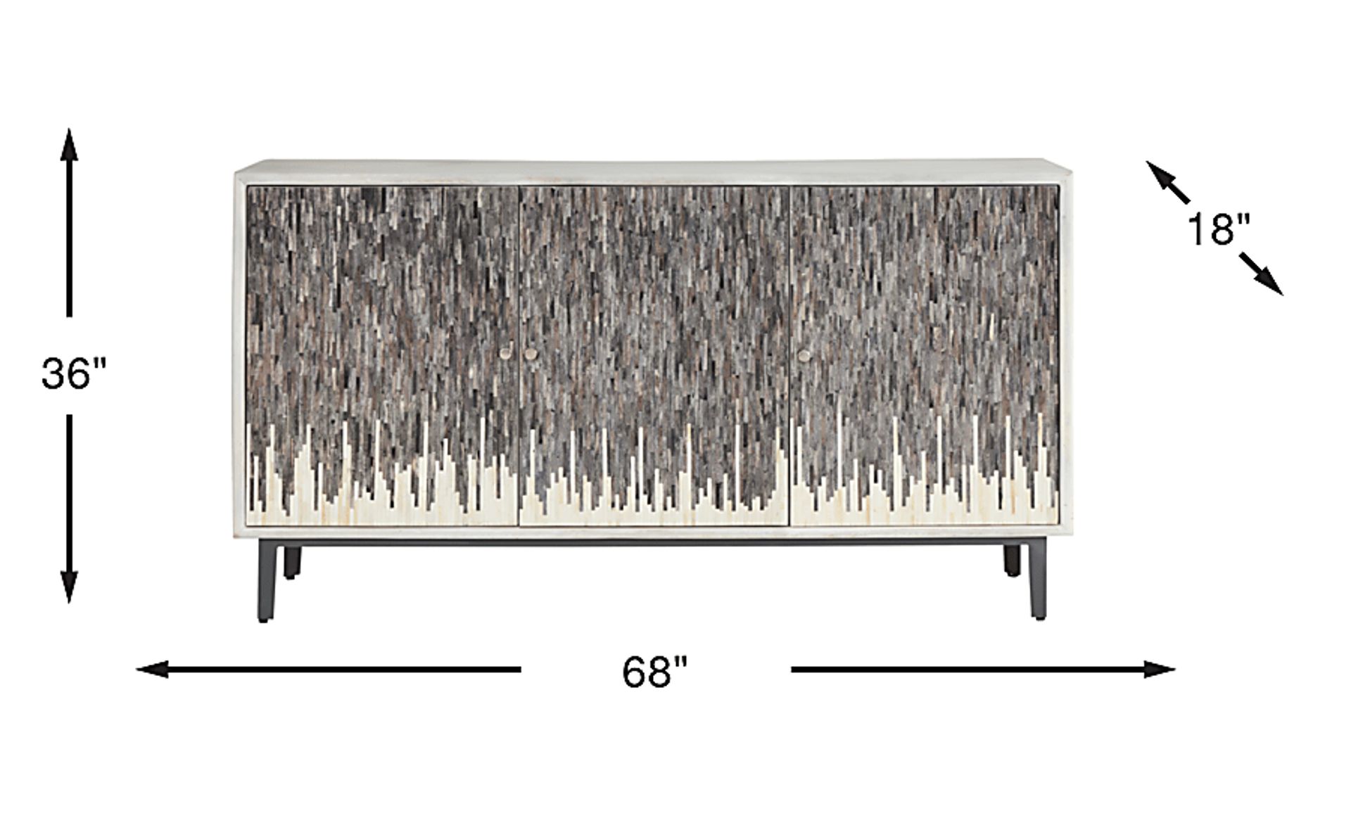 Vidal White Colors,White Credenza | Rooms to Go