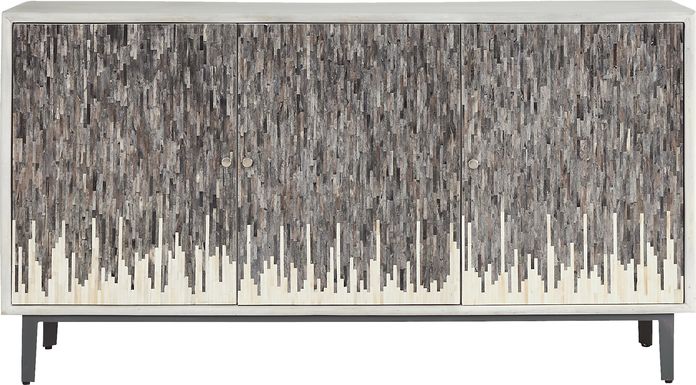 Vidal White 3 Door Credenza