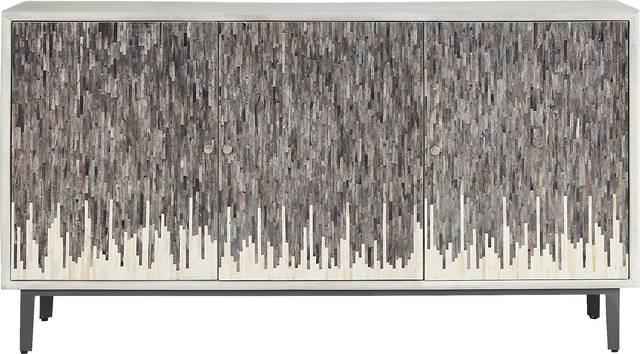 Vidal White 3 Door Credenza - Thumbnail - Image 1