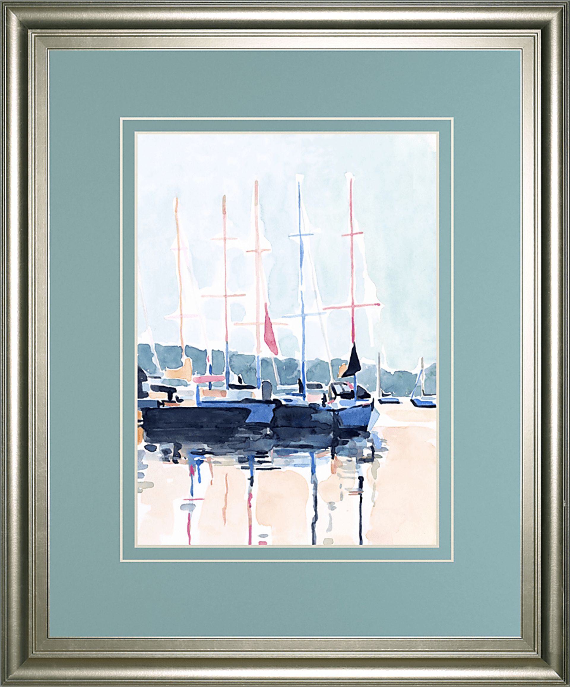 Viente Blue Framed Wall Art - Image 1