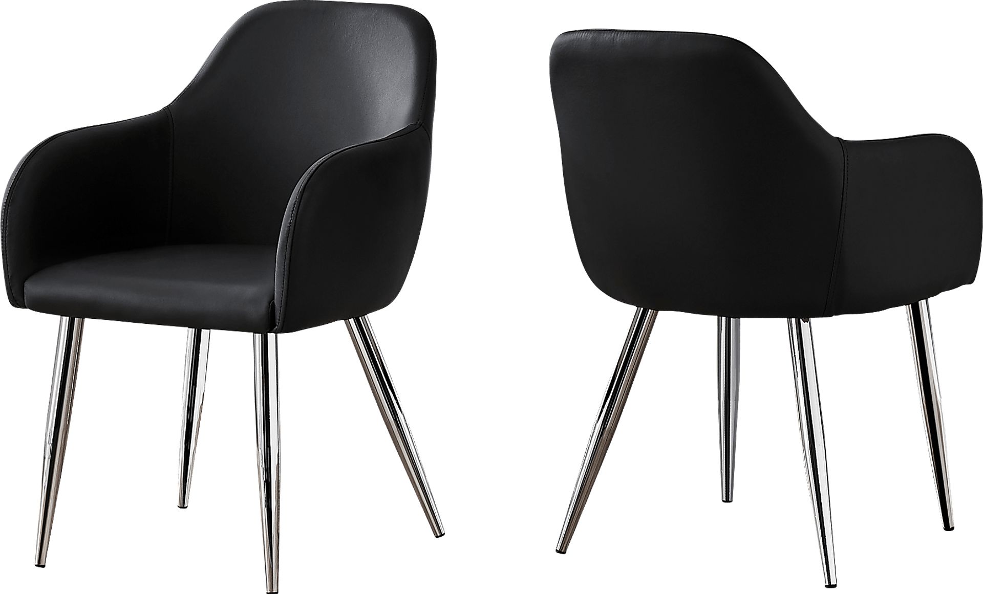 Vietor Black Chrome Arm Chair - Image 1