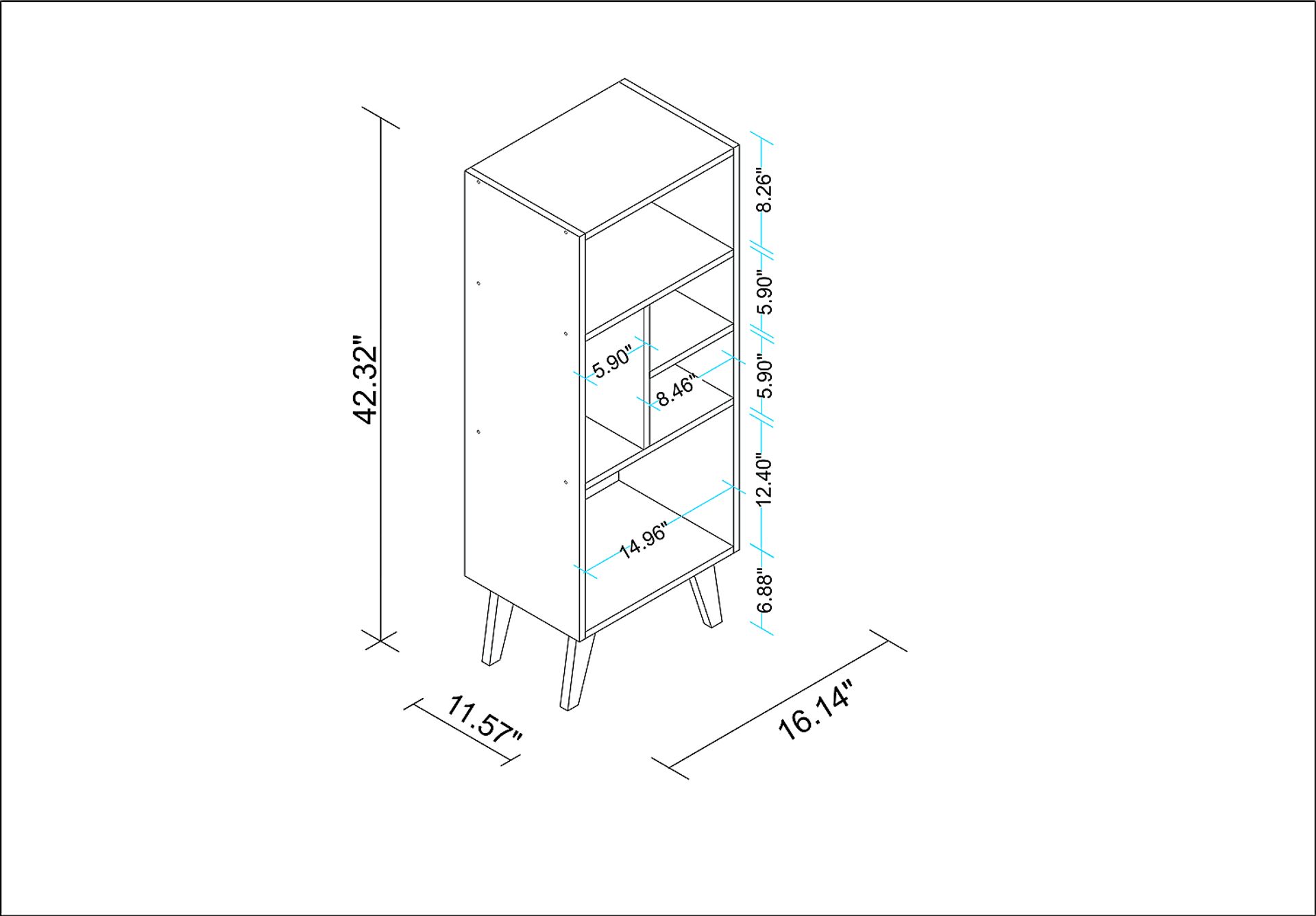 Viewbay White Bookcase - Image 7