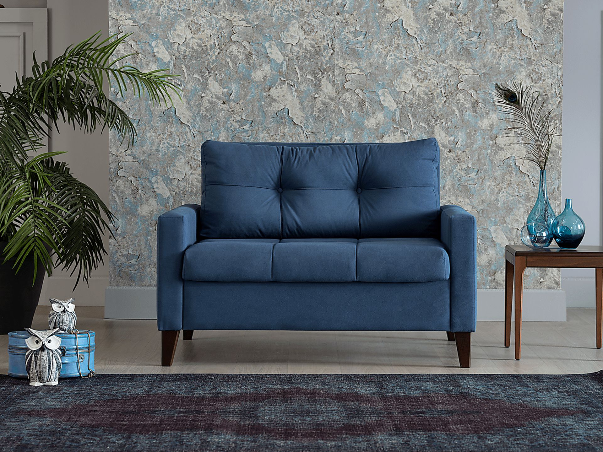 Viewridge Blue Sleeper Chair - Image 5