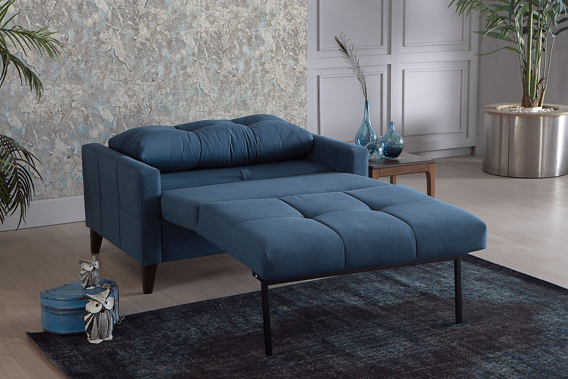 Viewridge Blue Sleeper Chair - Image 8