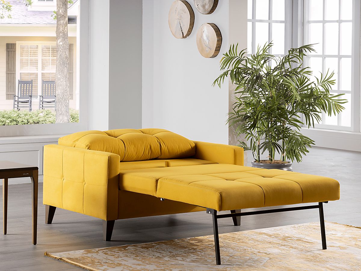 Viewridge Yellow Polyester Fabric Sleeper Chair | Rooms to Go