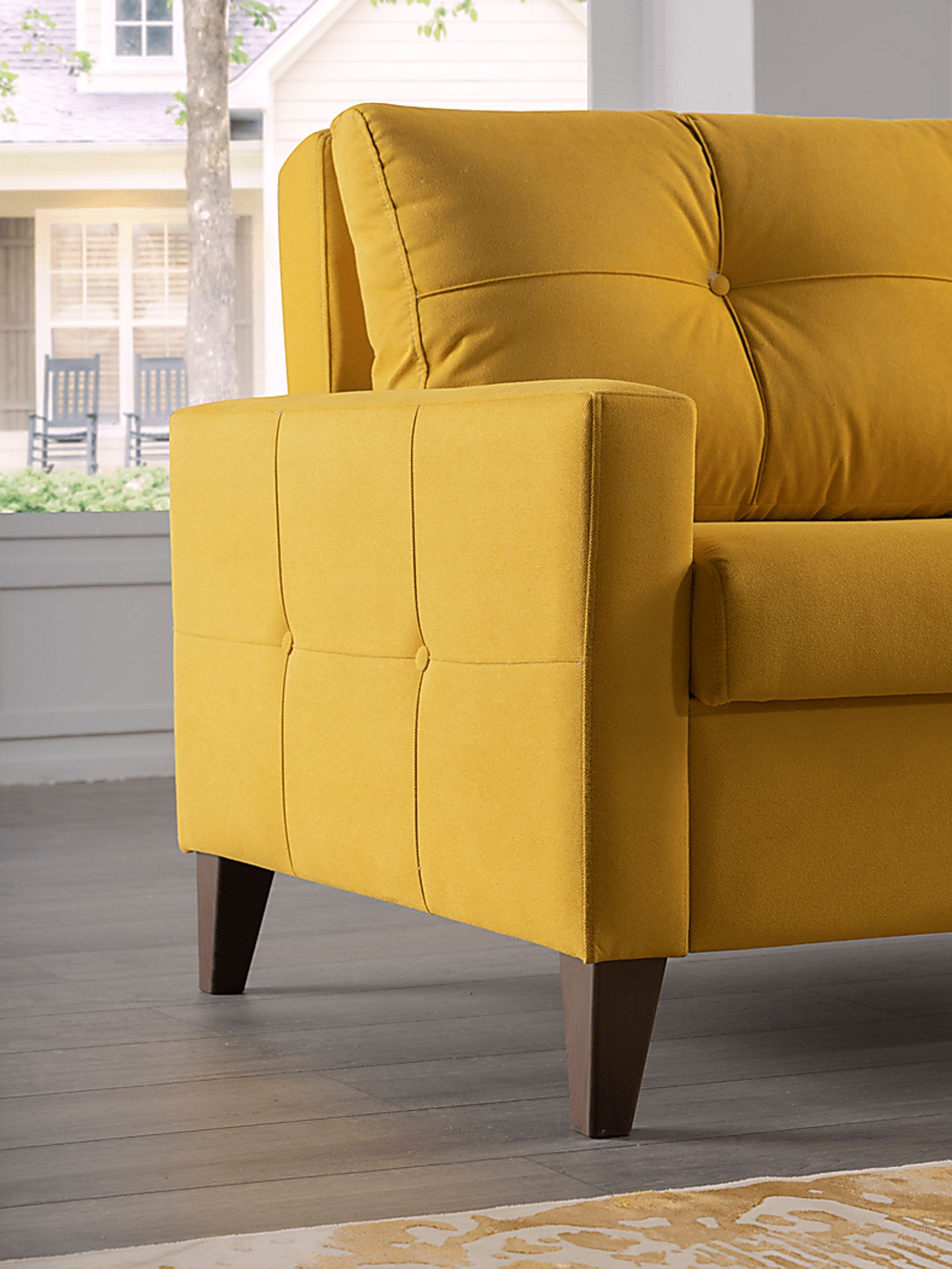 Viewridge Yellow Sleeper Chair - Image 5