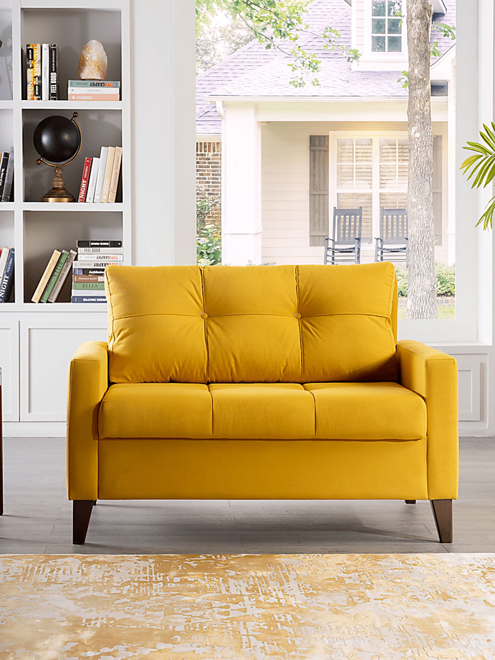 Viewridge Yellow Sleeper Chair - Image 7