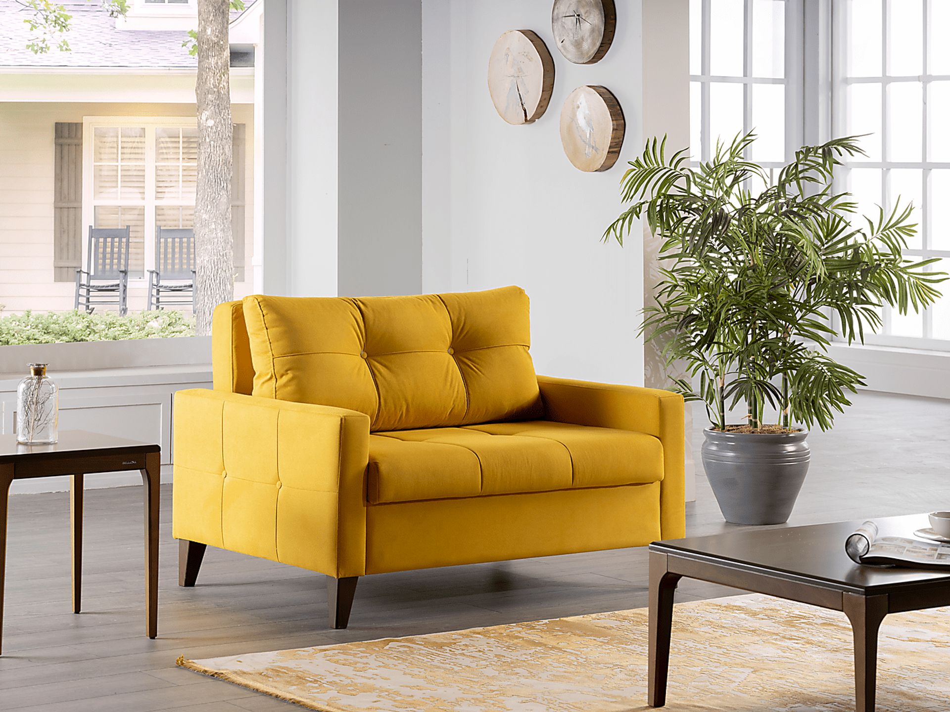 Viewridge Yellow Sleeper Chair - Image 10