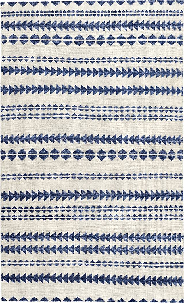 Viking Stripe Blue 5' x 8' Rug - Thumbnail - Image 1