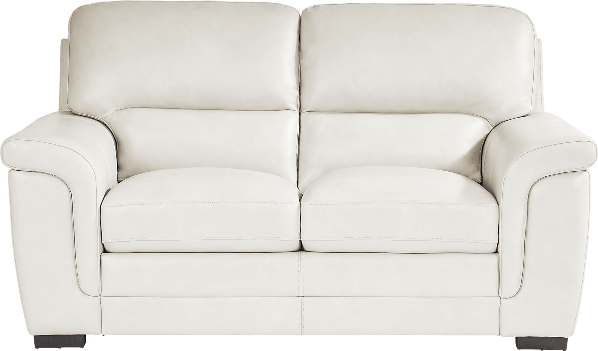 Villa Ashbury White Leather 2 Pc Living Room - Image 2