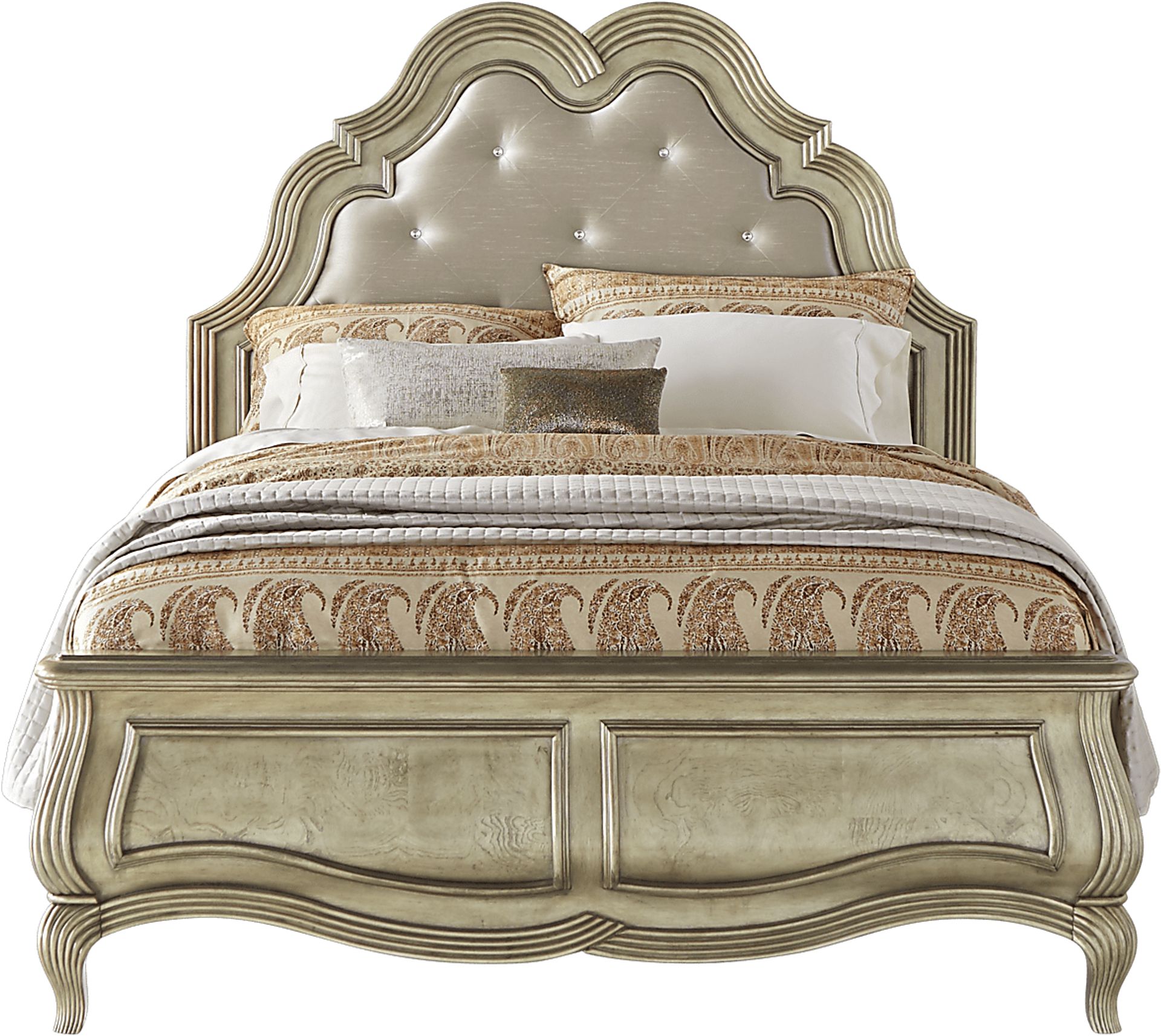 Villa Bellini Champagne 3 Pc Queen Bed - Image 1