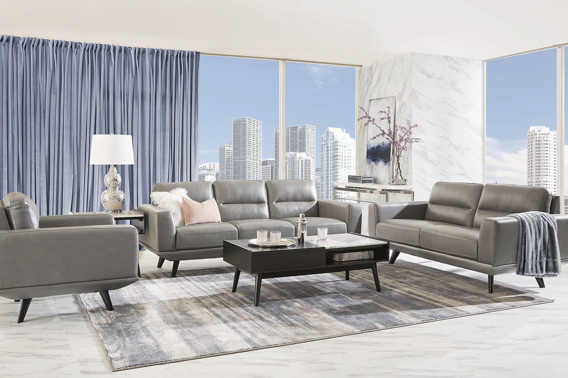 Villa Capistrano Gray 3 Pc Living Room - Image 1