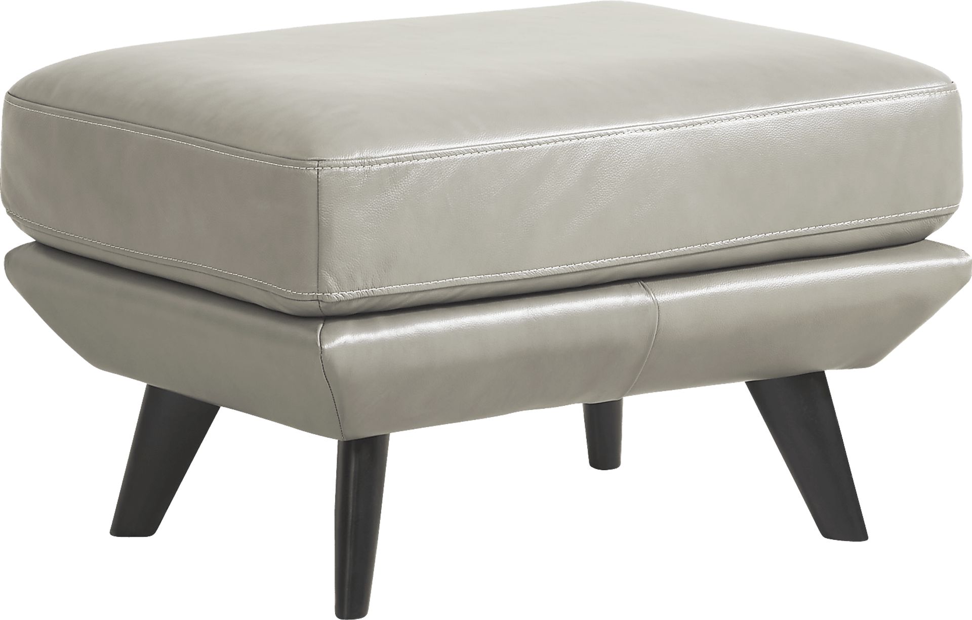 Villa Capistrano Gray Ottoman - Image 1
