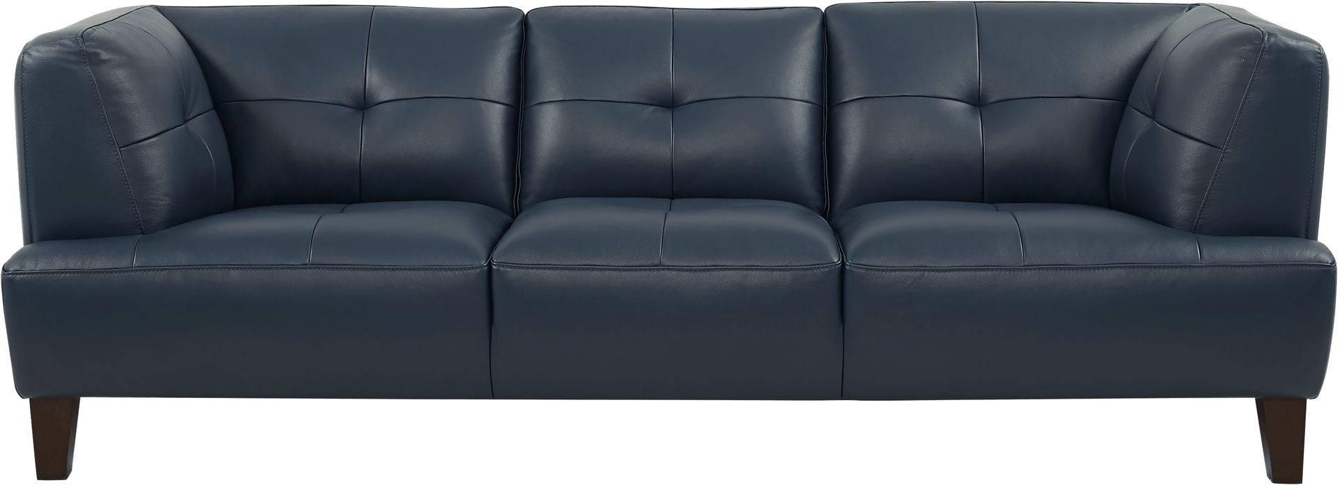 Villa Capri Blue Leather Sofa - Image 1