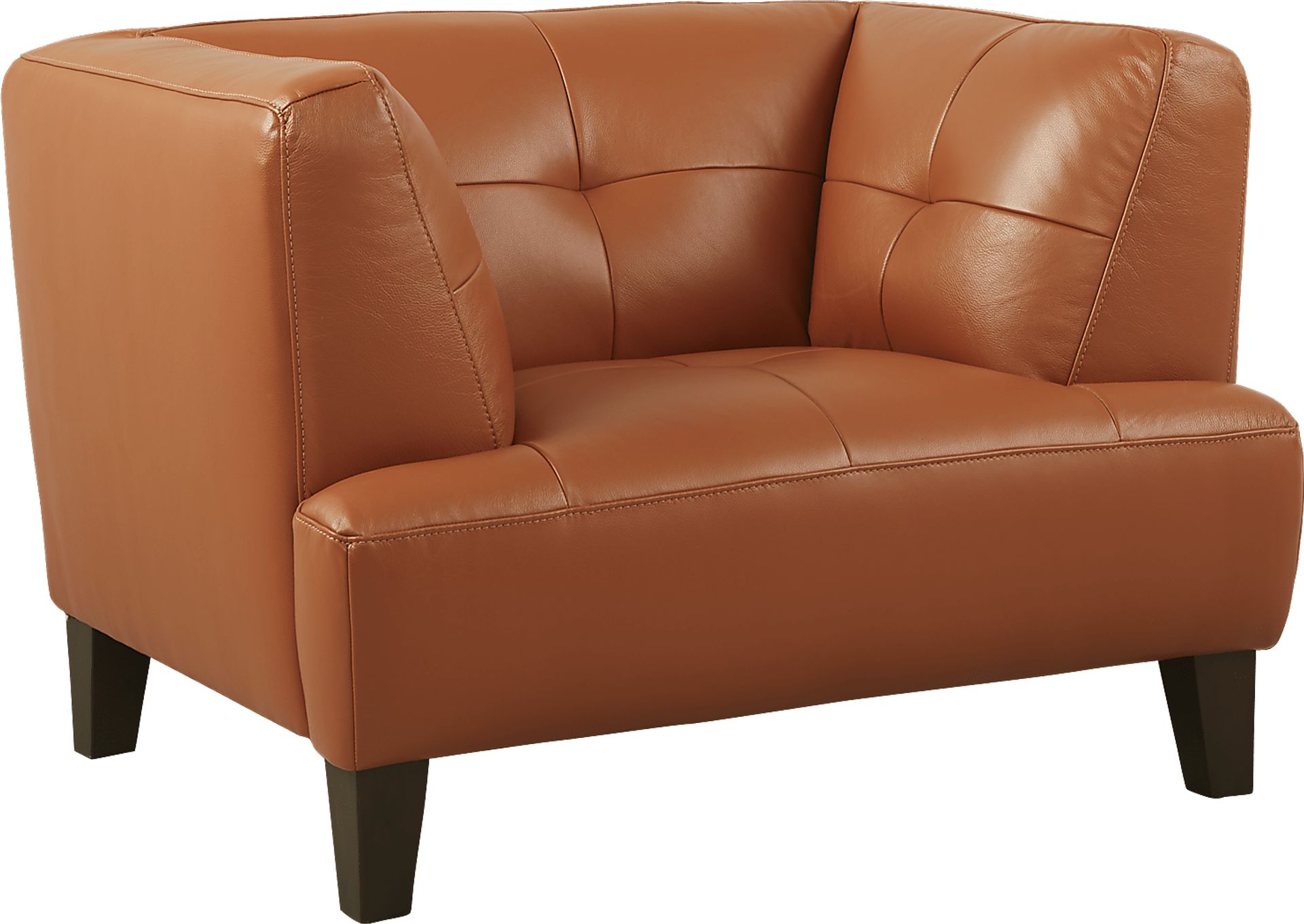 Villa Capri Orange Leather Chair - Image 1