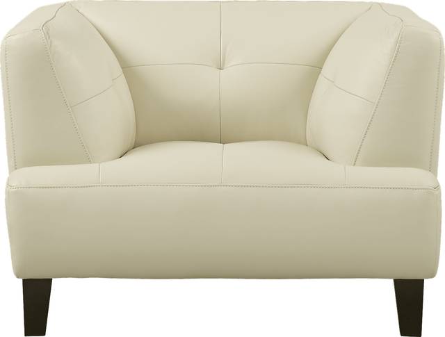 Villa Capri White Leather Chair - Thumbnail - Image 2