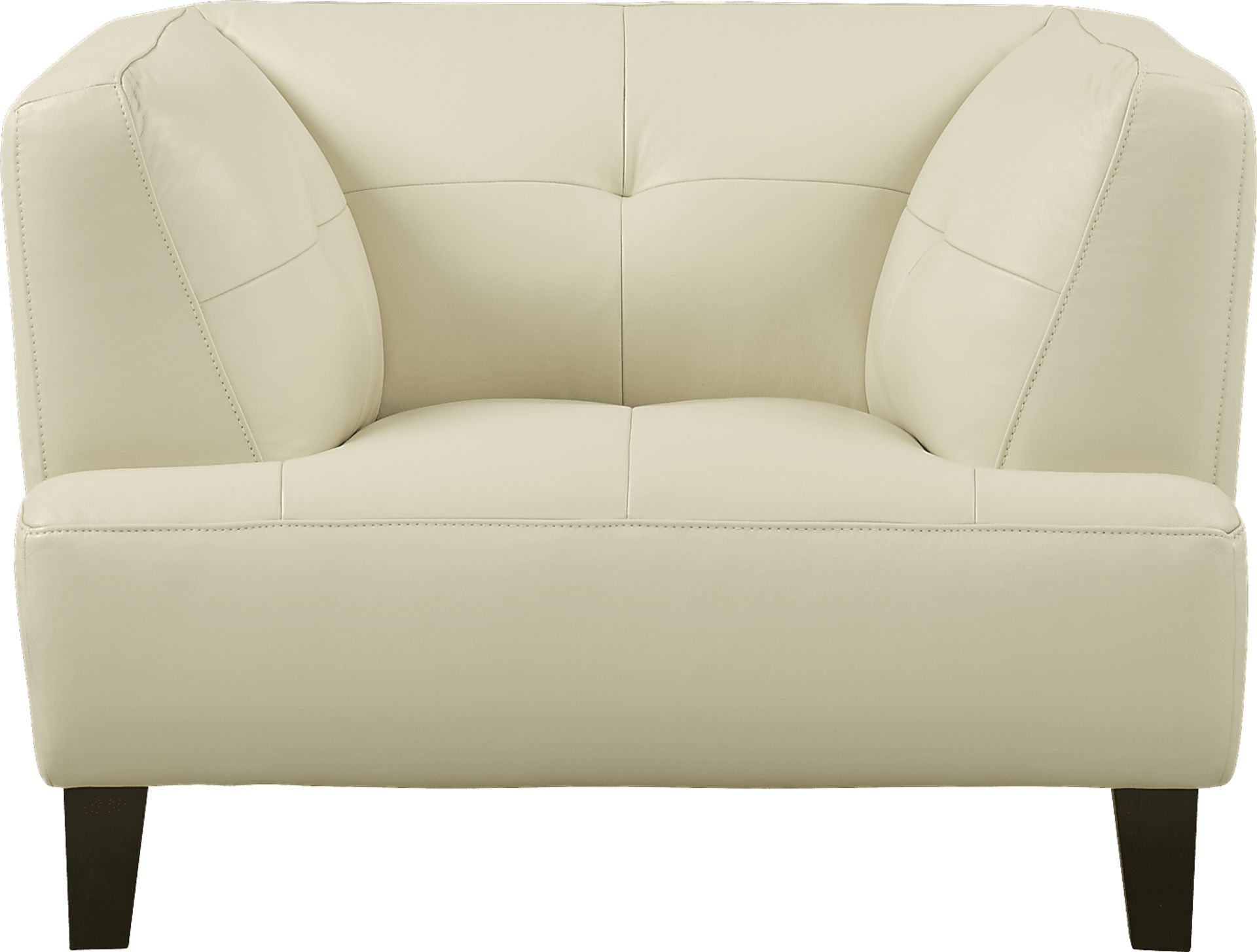 Villa Capri White Leather Chair - Image 2