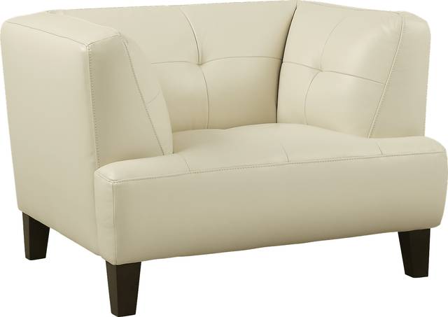 Villa Capri White Leather Chair - Thumbnail - Image 1