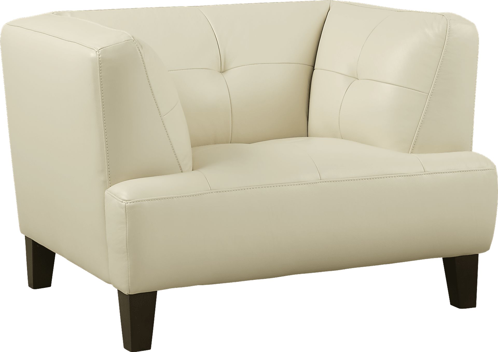 Villa Capri White Leather Chair - Image 1
