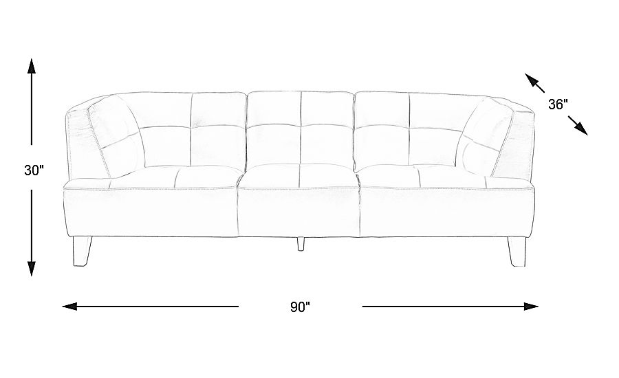 villa capri white leather sofa
