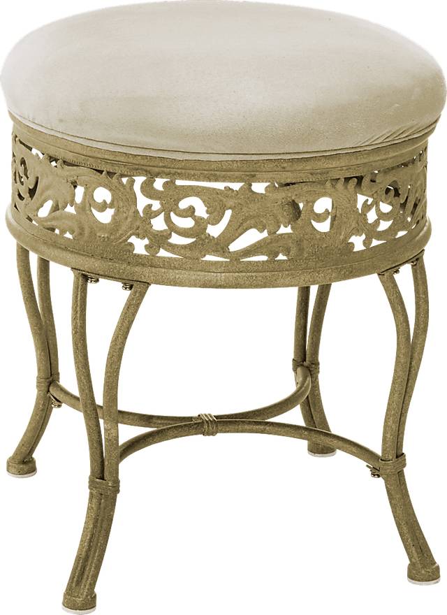 Villa III Beige Vanity Stool - Thumbnail - Image 1