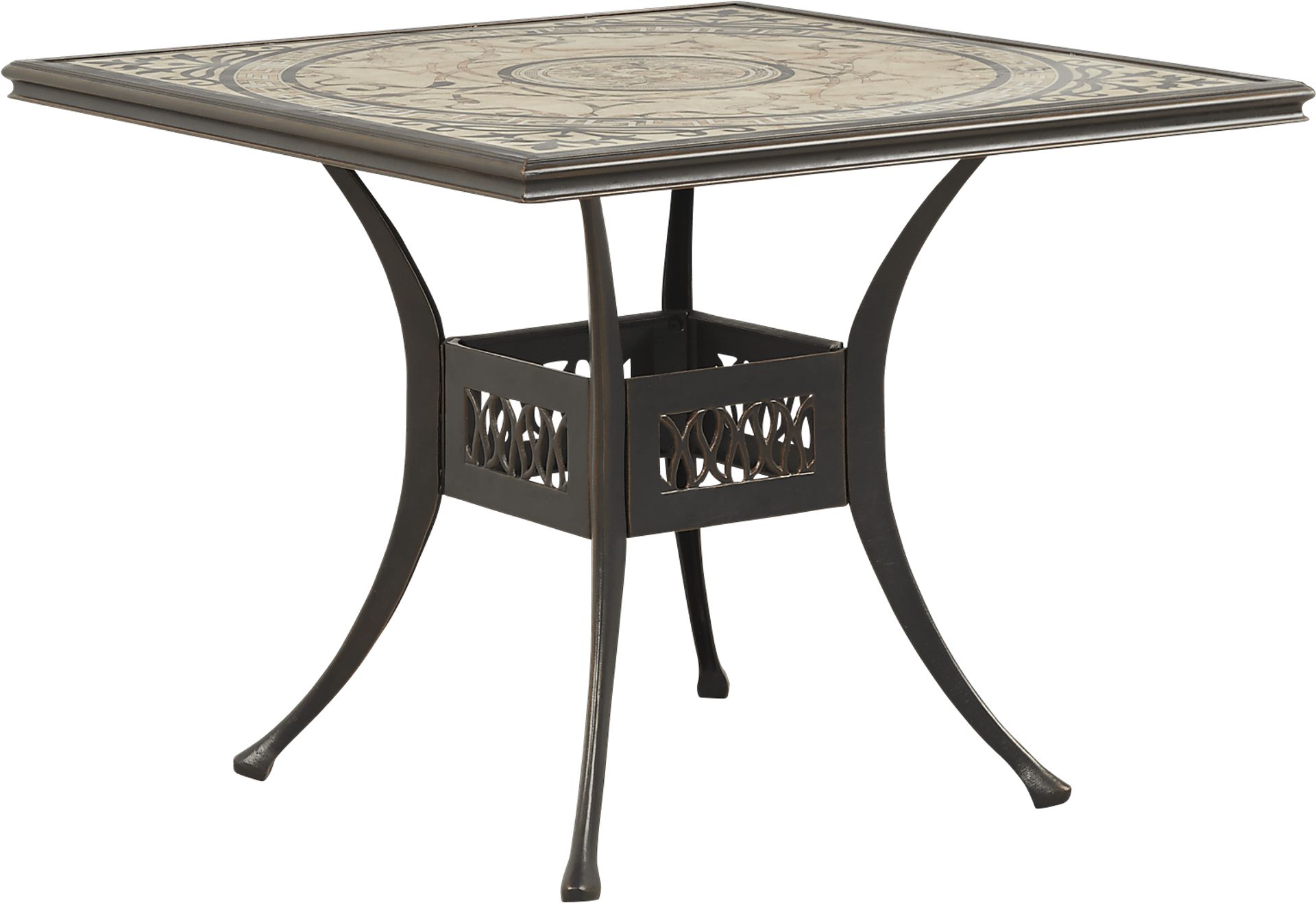 Villa Park Bronze Outdoor Square Dining Table - Image 1