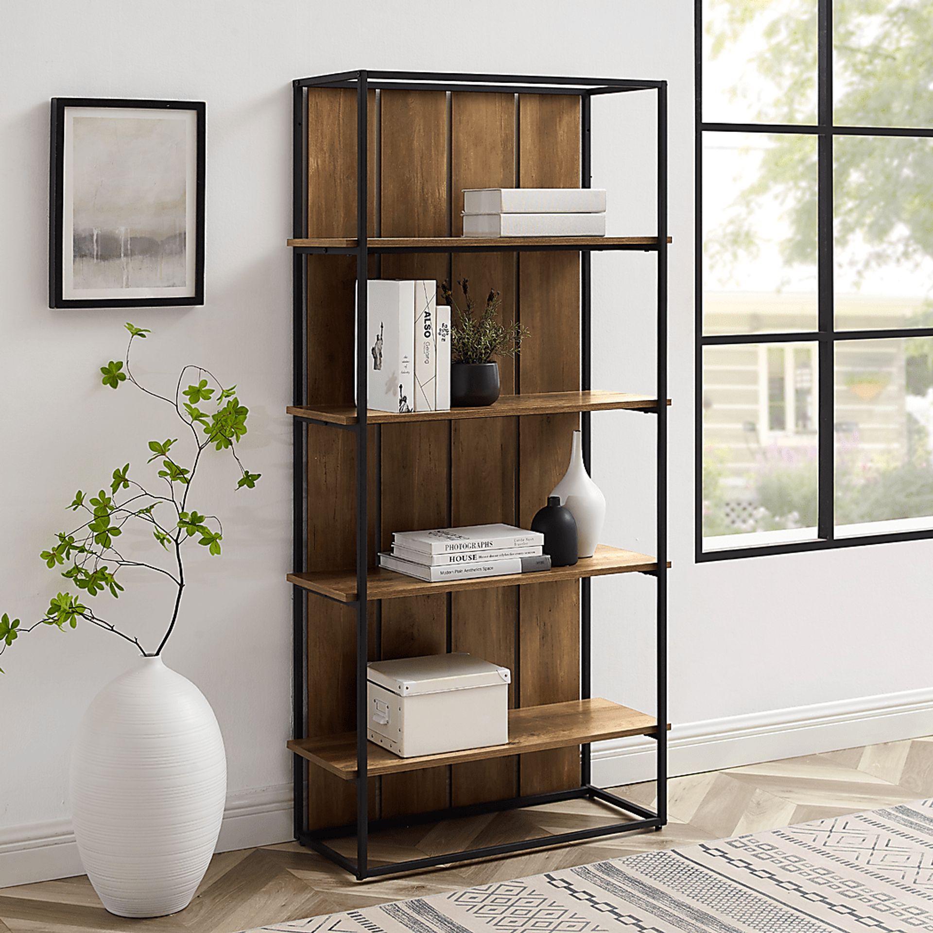 Villafane Brown Bookcase - Image 5