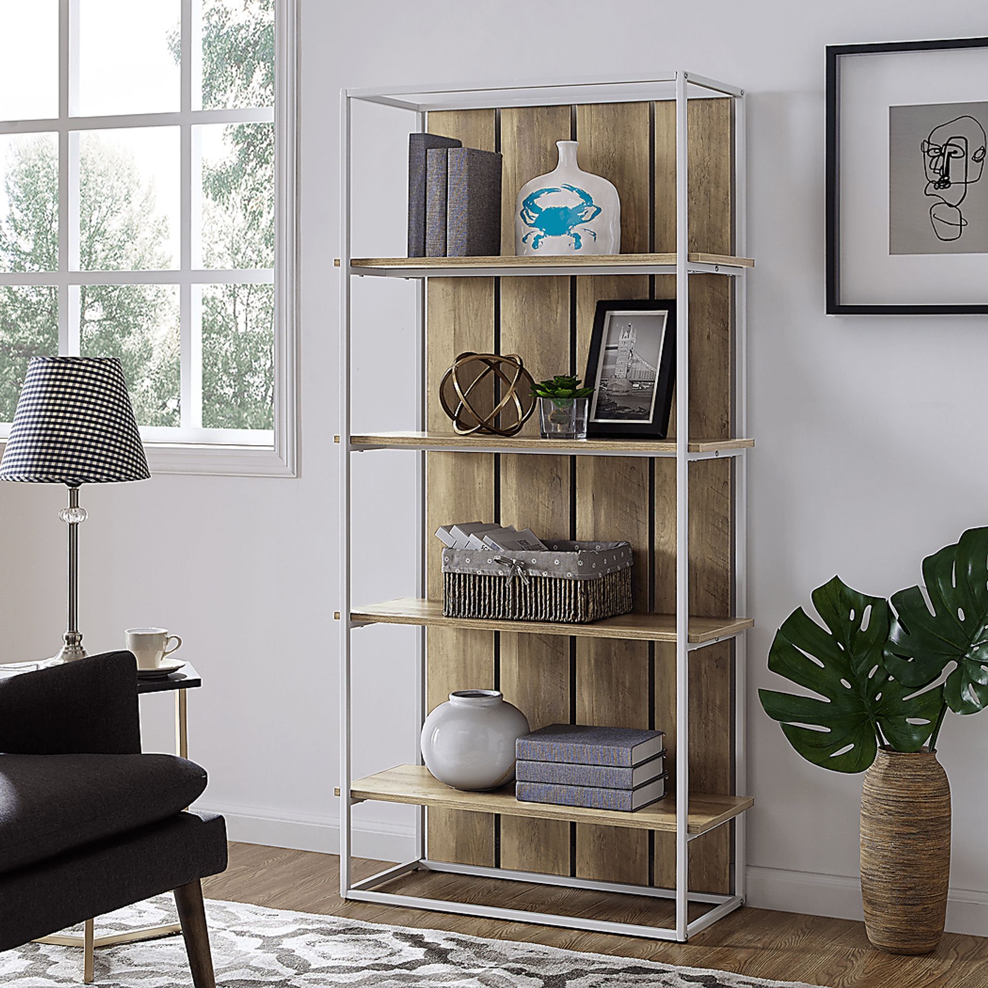 Villafane Oak Bookcase - Image 2