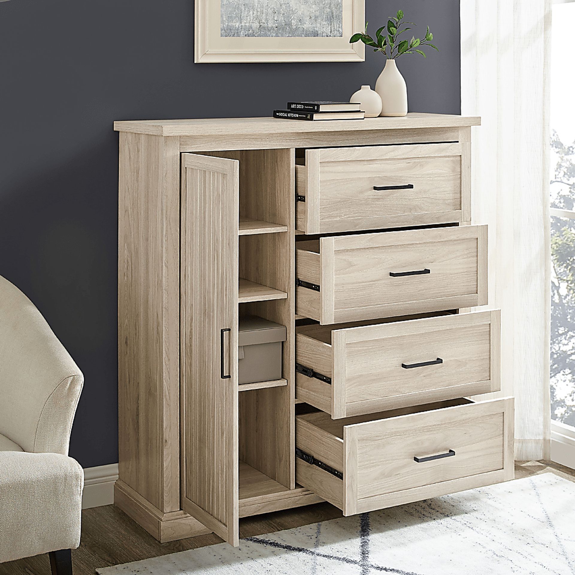 Villalonga Birch Light Wood Armoire Rooms to Go