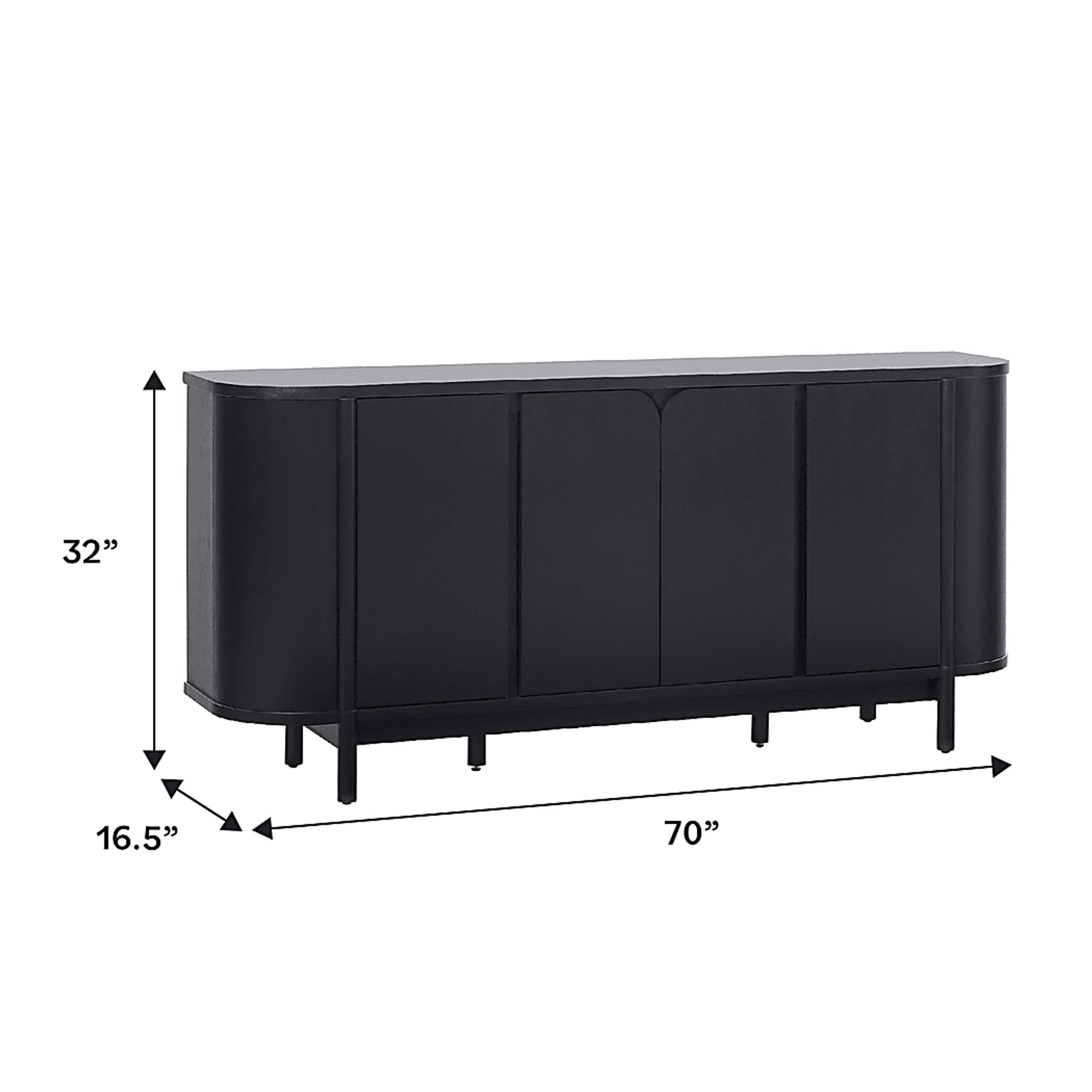 Villandrie Black Sideboard - Image 6