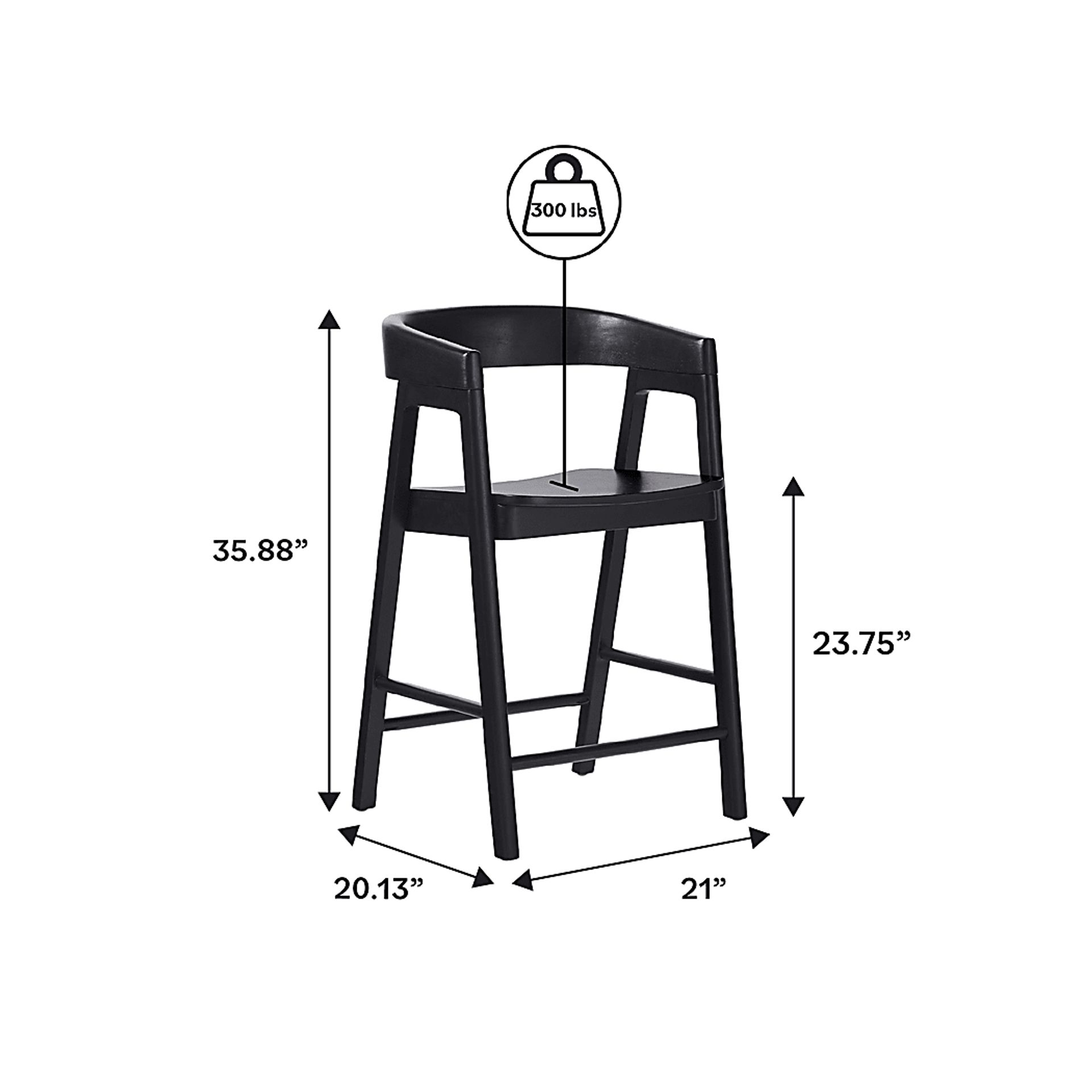 Villandrie I Black Counter Height Stool - Image 6