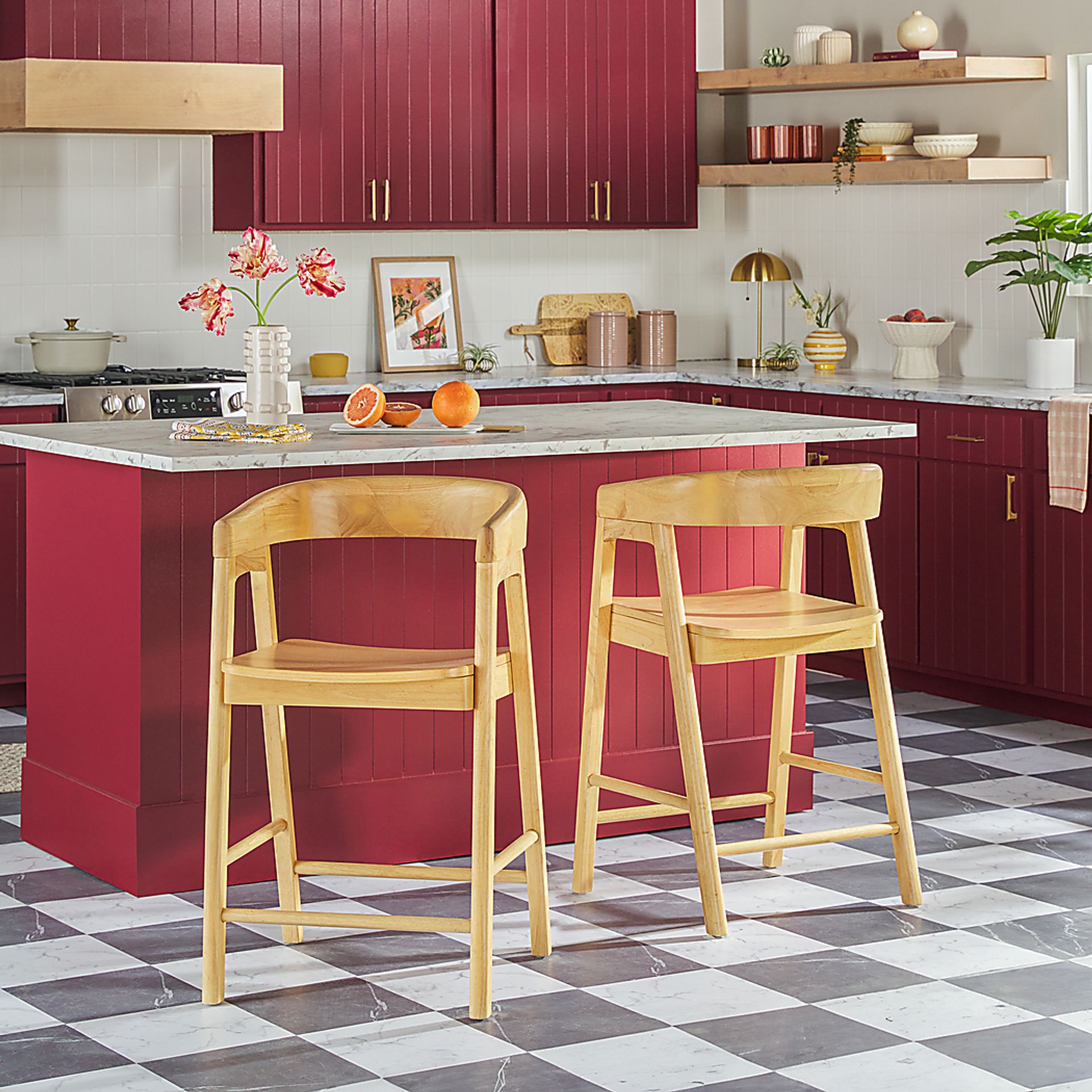 Villandrie I Natural Counter Height Stool - Image 2