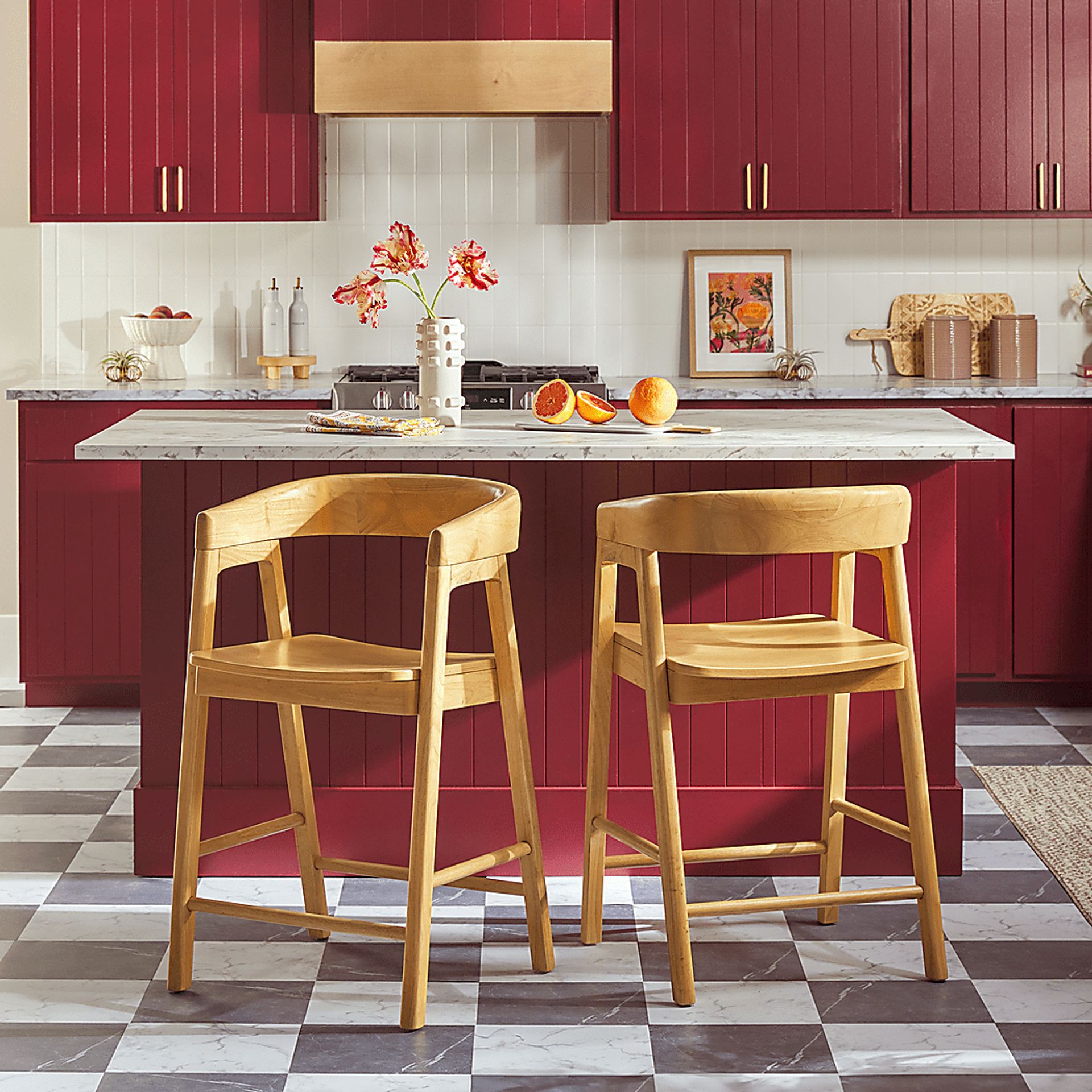 Villandrie I Natural Counter Height Stool - Image 3