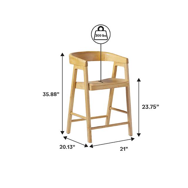 Villandrie I Natural Counter Height Stool - Thumbnail - Image 7