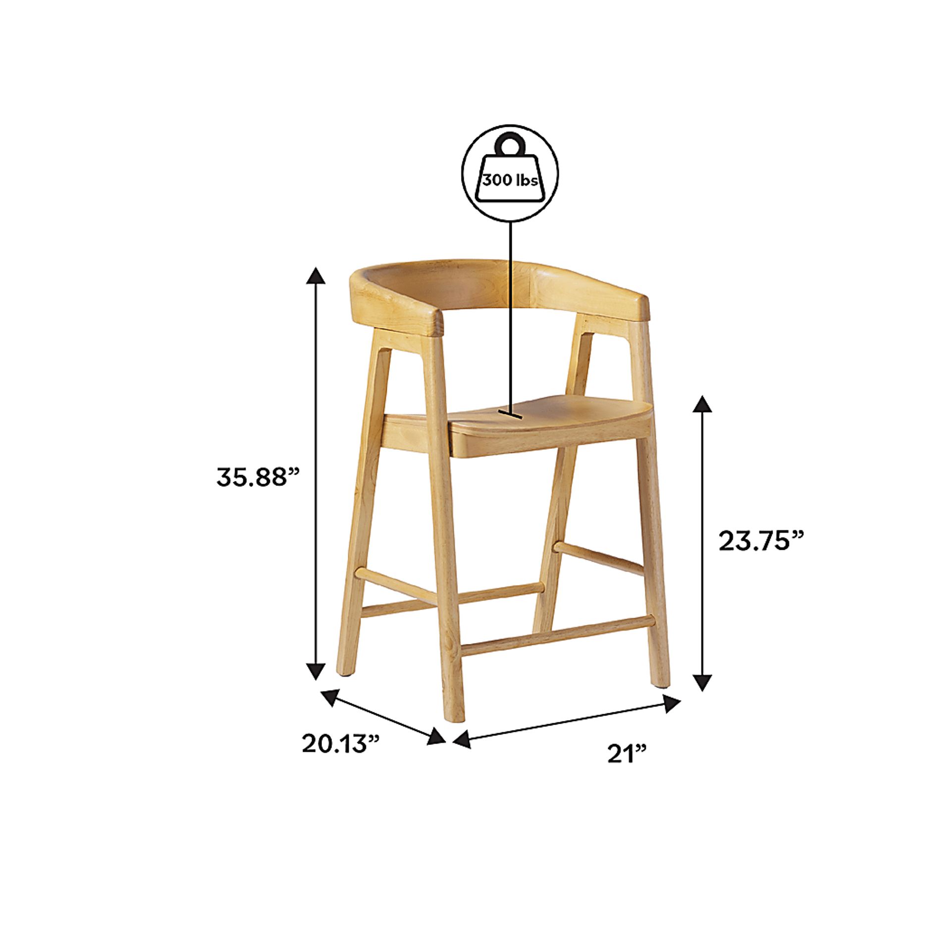 Villandrie I Natural Counter Height Stool - Image 7