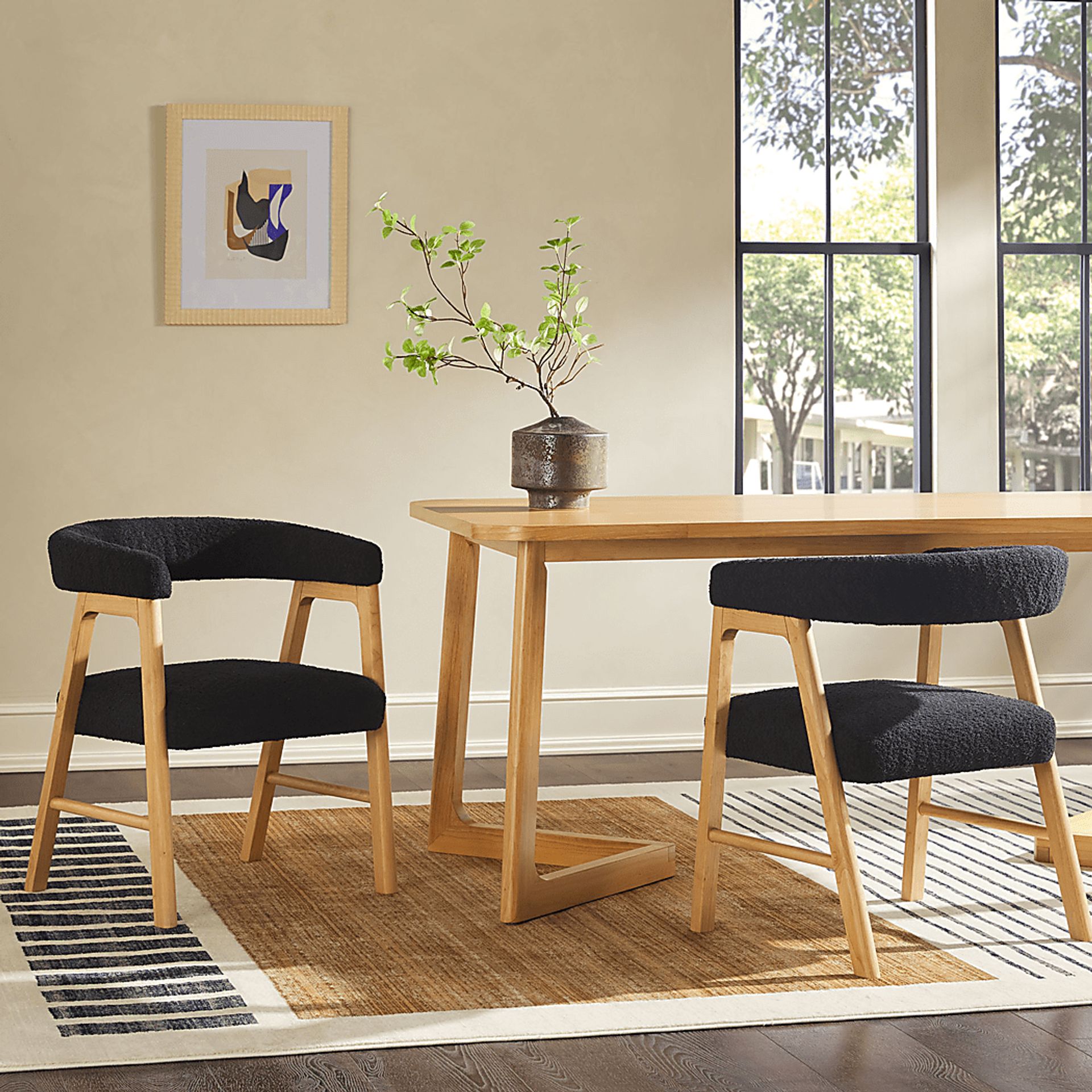 Villandrie II Black Dining Chair, Set of 2 - Image 2