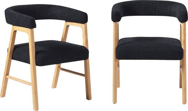 Villandrie II Black Dining Chair, Set of 2 - Thumbnail - Image 1