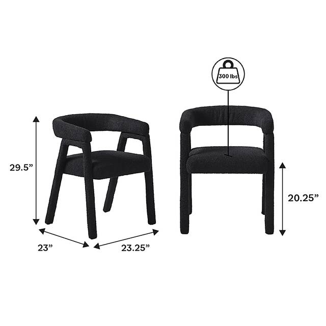 Villandrie III Black Dining Chair, Set of 2 - Thumbnail - Image 6