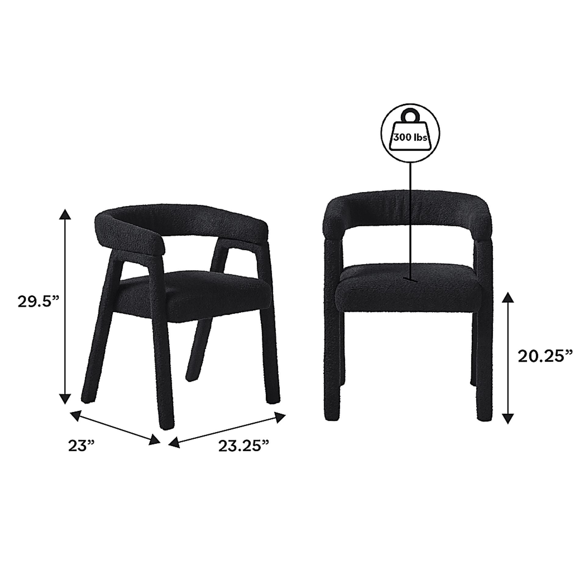 Villandrie III Black Dining Chair, Set of 2 - Image 6