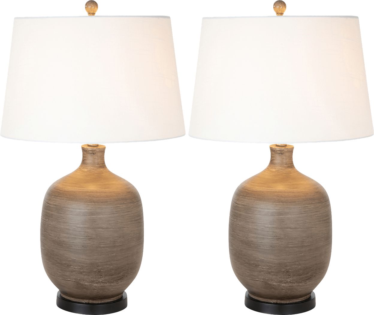 Villania Nest Brown Table Lamps, Set of 2