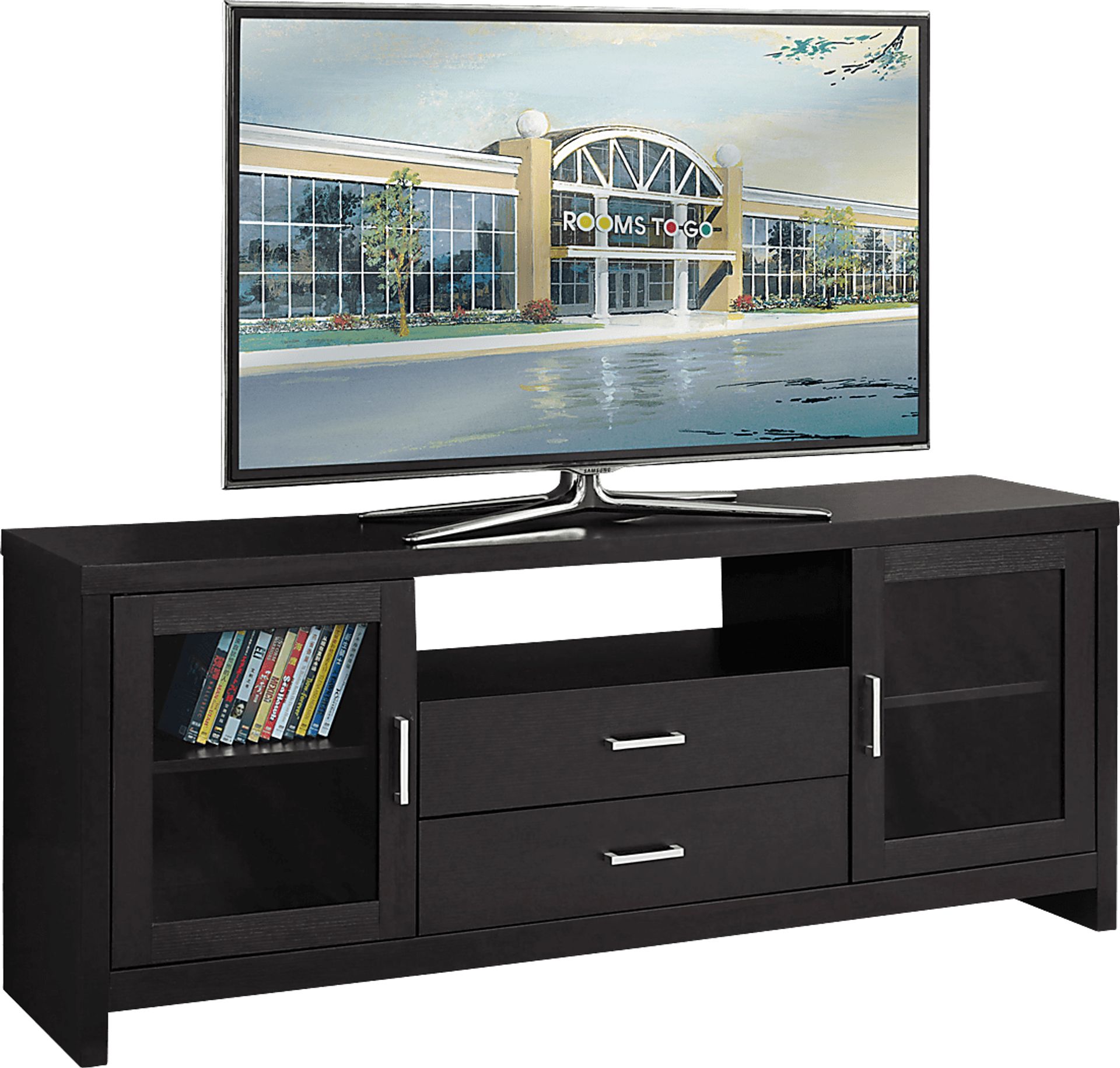 Villard Cappuccino 2 Drawer 60 in. Console - Image 1