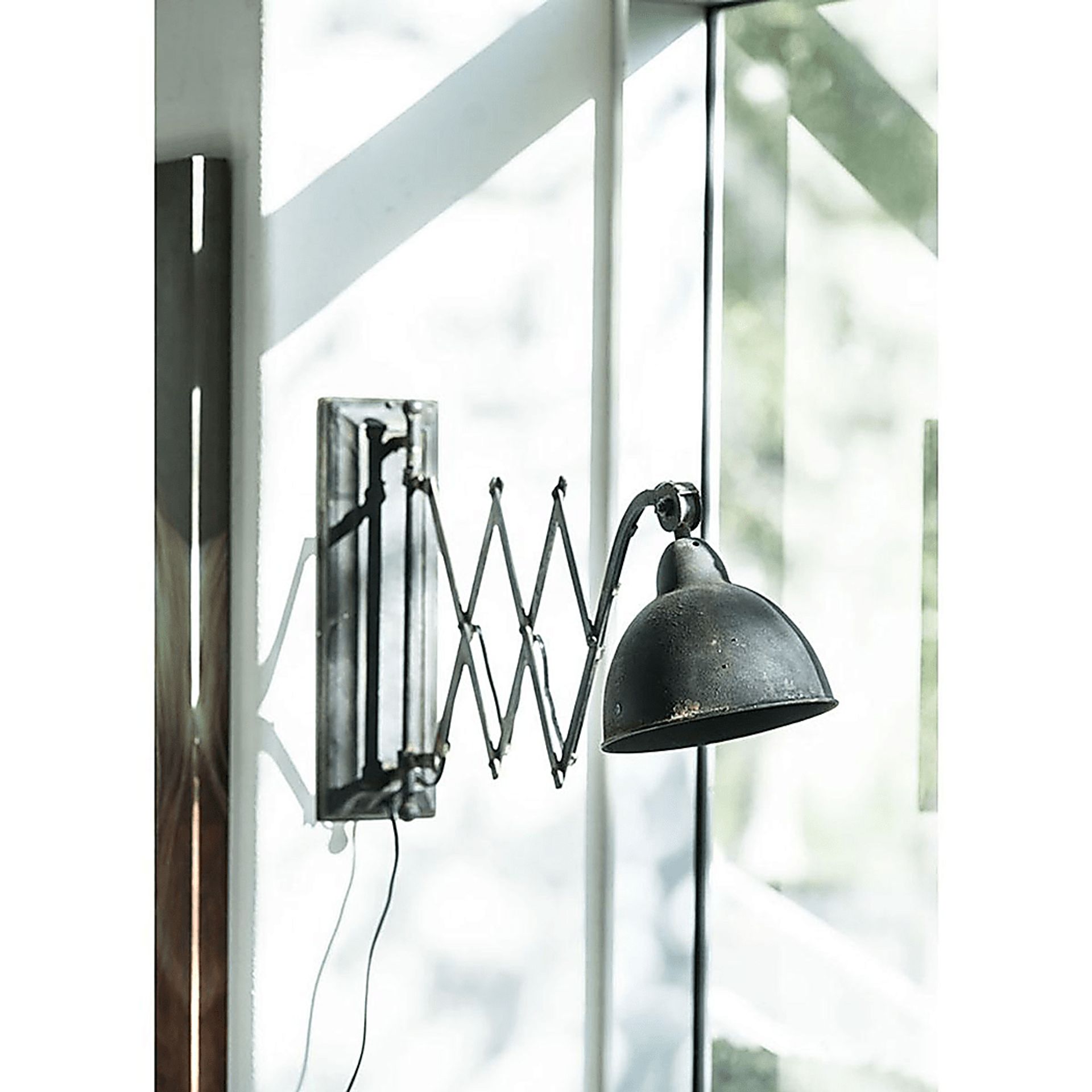 Villarreal Post Black Sconce - Image 2